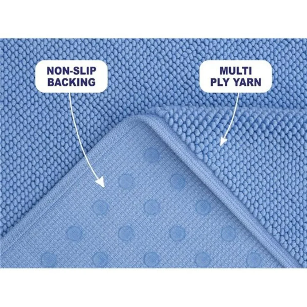 New Bath Rug, 17 in 24 in 100% Cotton Bath Mats Rugs for Bathroom